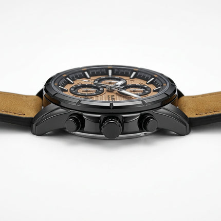 Mark Fairwhale  FW-5024 NOVANTOR - Quartz Chronograph Watch with Leather Strap