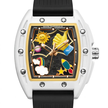 Mark Fairwhale FW-6930 GRAFFYRON - Men’s Skeleton Automatic Street Art Watch