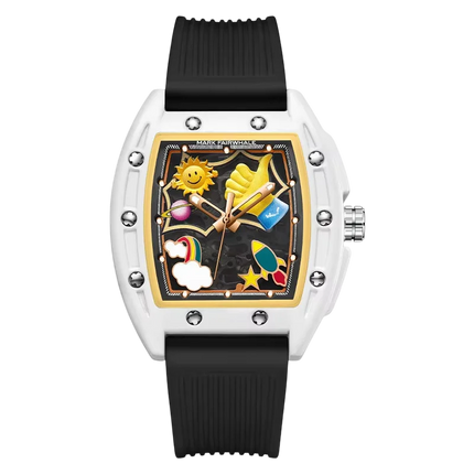 Mark Fairwhale FW-6930 GRAFFYRON - Men’s Skeleton Automatic Street Art Watch
