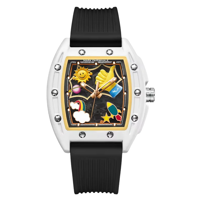Mark Fairwhale FW-6930 GRAFFYRON - Men’s Skeleton Automatic Street Art Watch