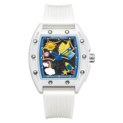 Mark Fairwhale FW-6930 GRAFFYRON - Men’s Skeleton Automatic Street Art Watch