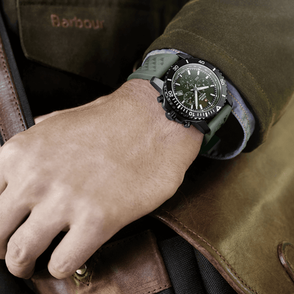 Swiss Military Solar Chronograph – Green, PVD, Rubber | SMS34113.06 image 4