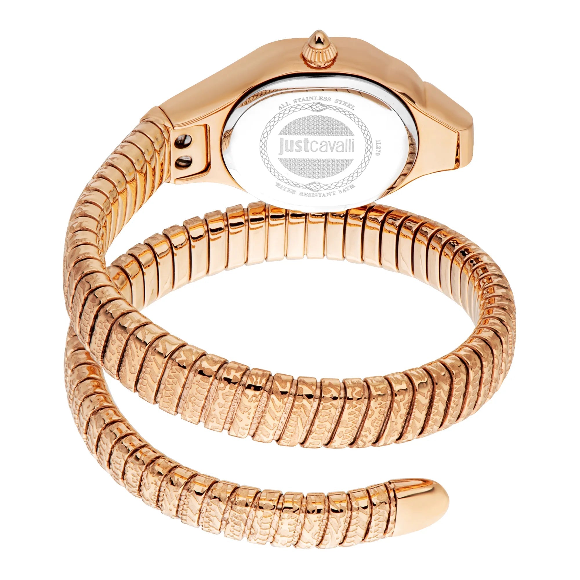 Just Cavalli Signature Snake Amalfi Rose Gold Silver Grey image 1