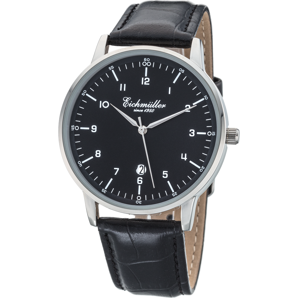 EICHMULLER since 1950 Classic Date Silver/Black Watch image 0