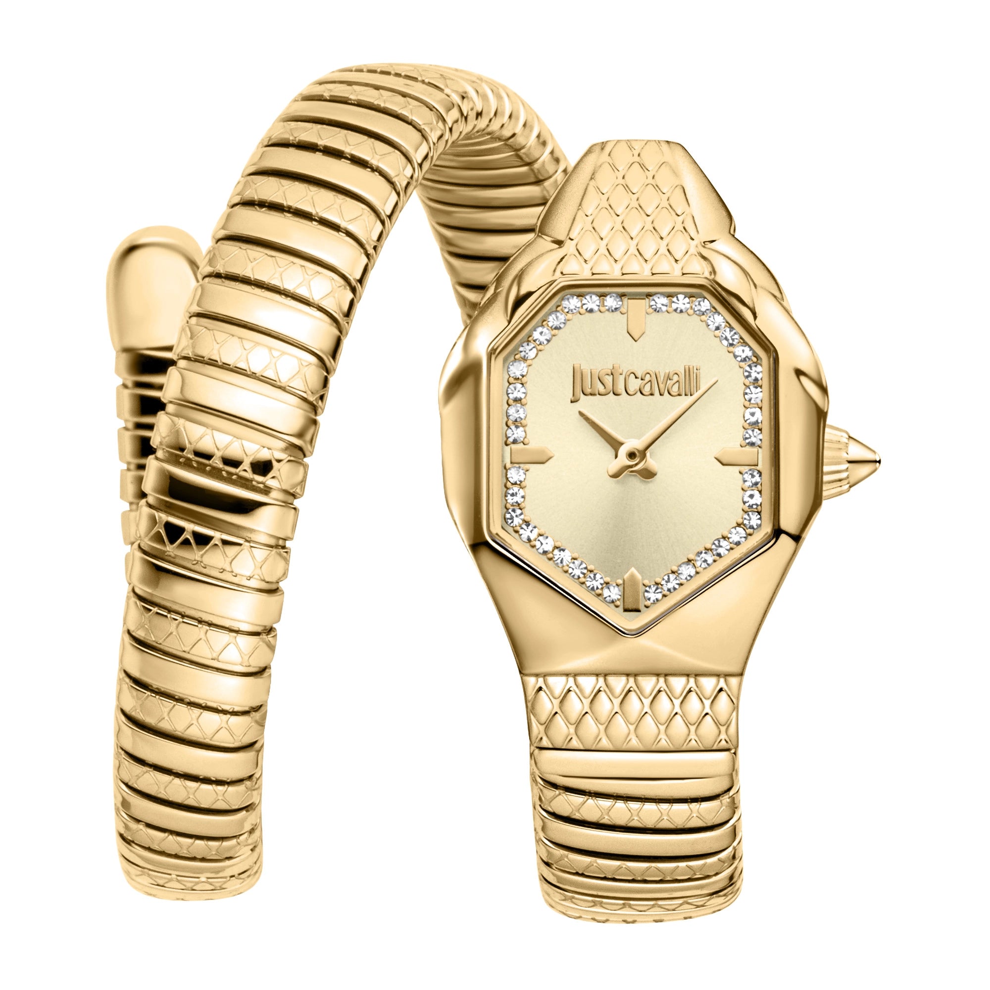 Just Cavalli Signature Snake Aria Yellow Gold Champagne image 0
