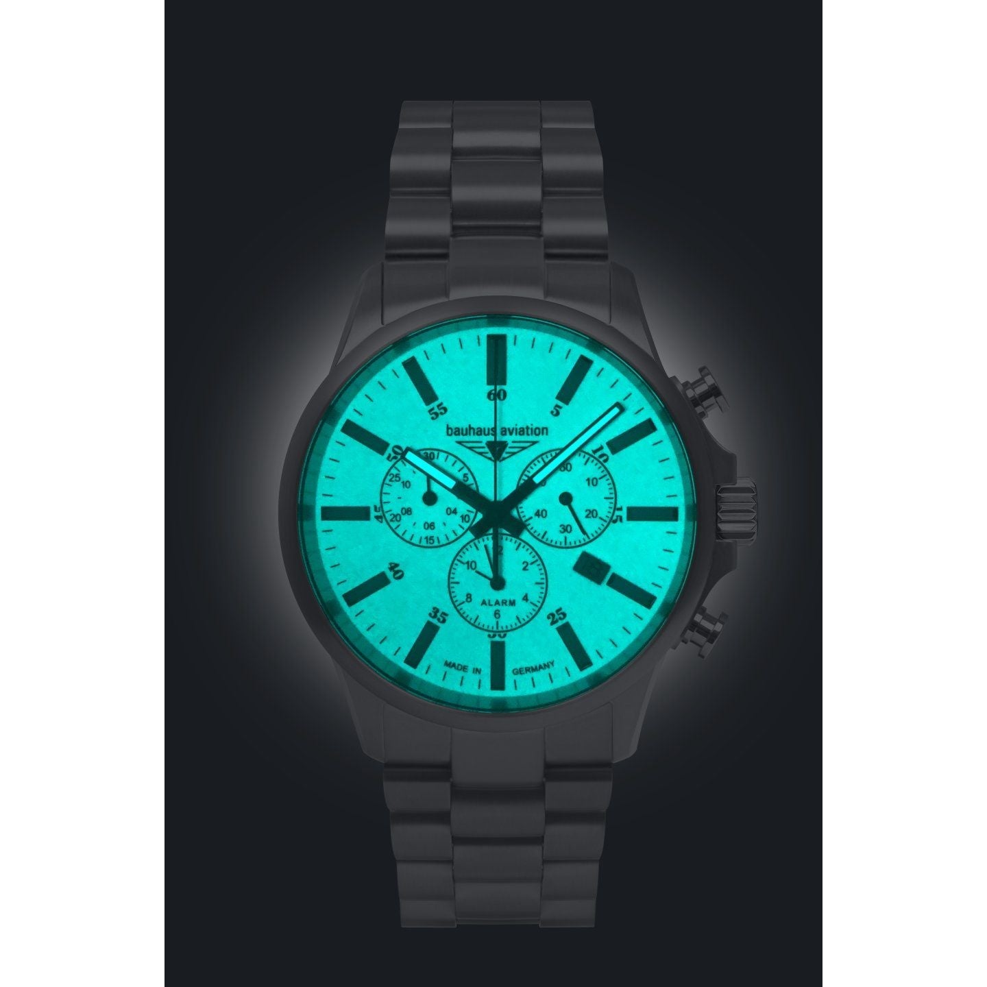 BAUHAUS AVIATION Men’s Titanium Quartz Chronograph Bracelet Watch 2880M5 image 2