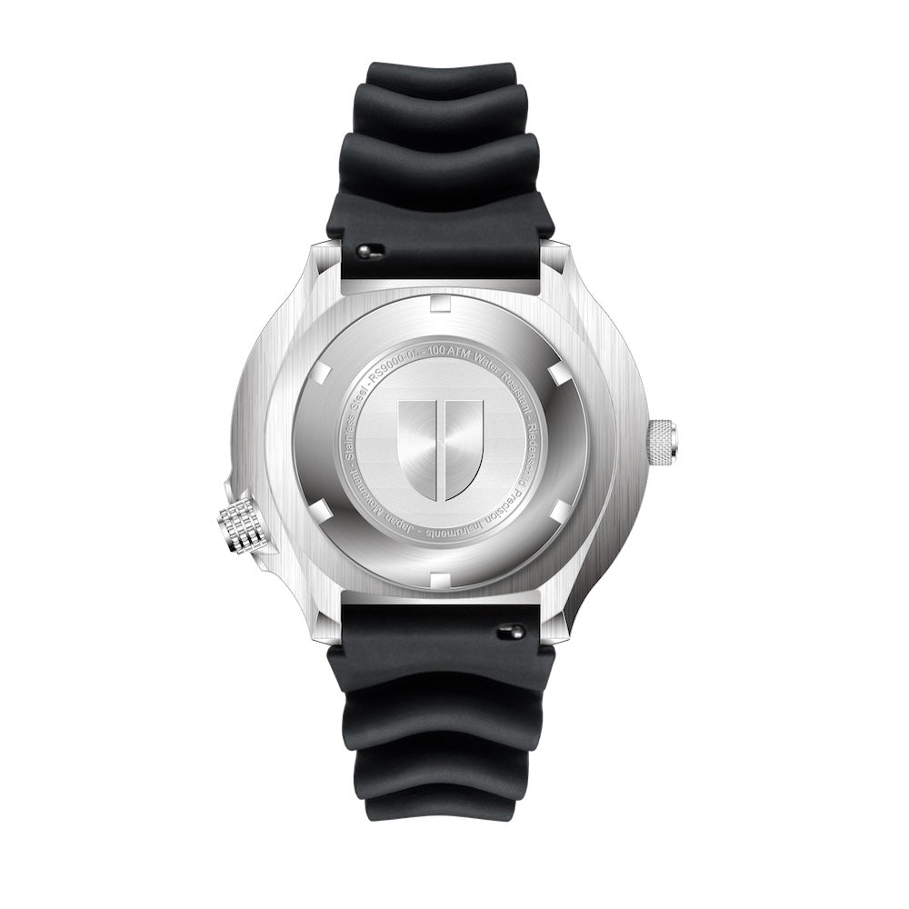 RIEDENSCHILD PRECISION INSRUMENTS GERMANY Divers Taucheruhr 1000m Helium Valve Watch Silver/Black image 6