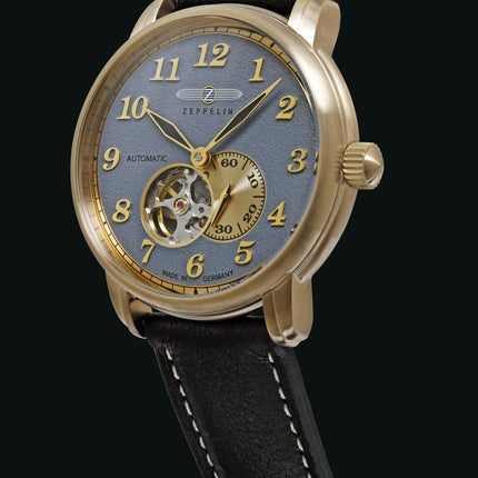 ZEPPELIN Men's LZ127 Graf Zeppelin Automatic Open Heart Watch 76645 image 1
