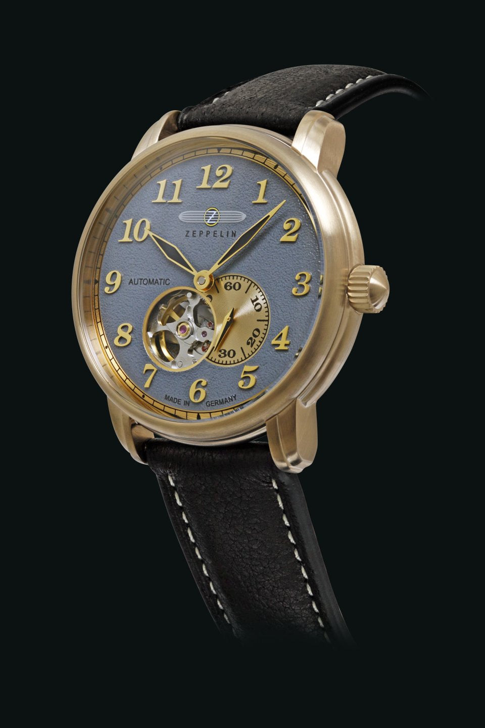 ZEPPELIN Men's LZ127 Graf Zeppelin Automatic Open Heart Watch 76645 image 1