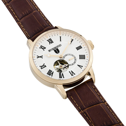 RIEDENSCHILD PRECISION INSTRUMENTS GERMANY Men's Automatic Reich Power Reserve Watch Gold/Brown image 2