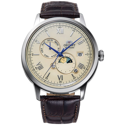 ORIENT Men's Bambino Moonphase Automatic Classic Watch RA-AK0803Y
