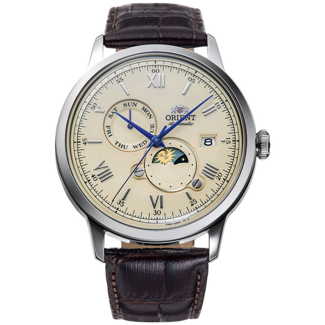 ORIENT Men's Bambino Moonphase Automatic Classic Watch RA-AK0803Y