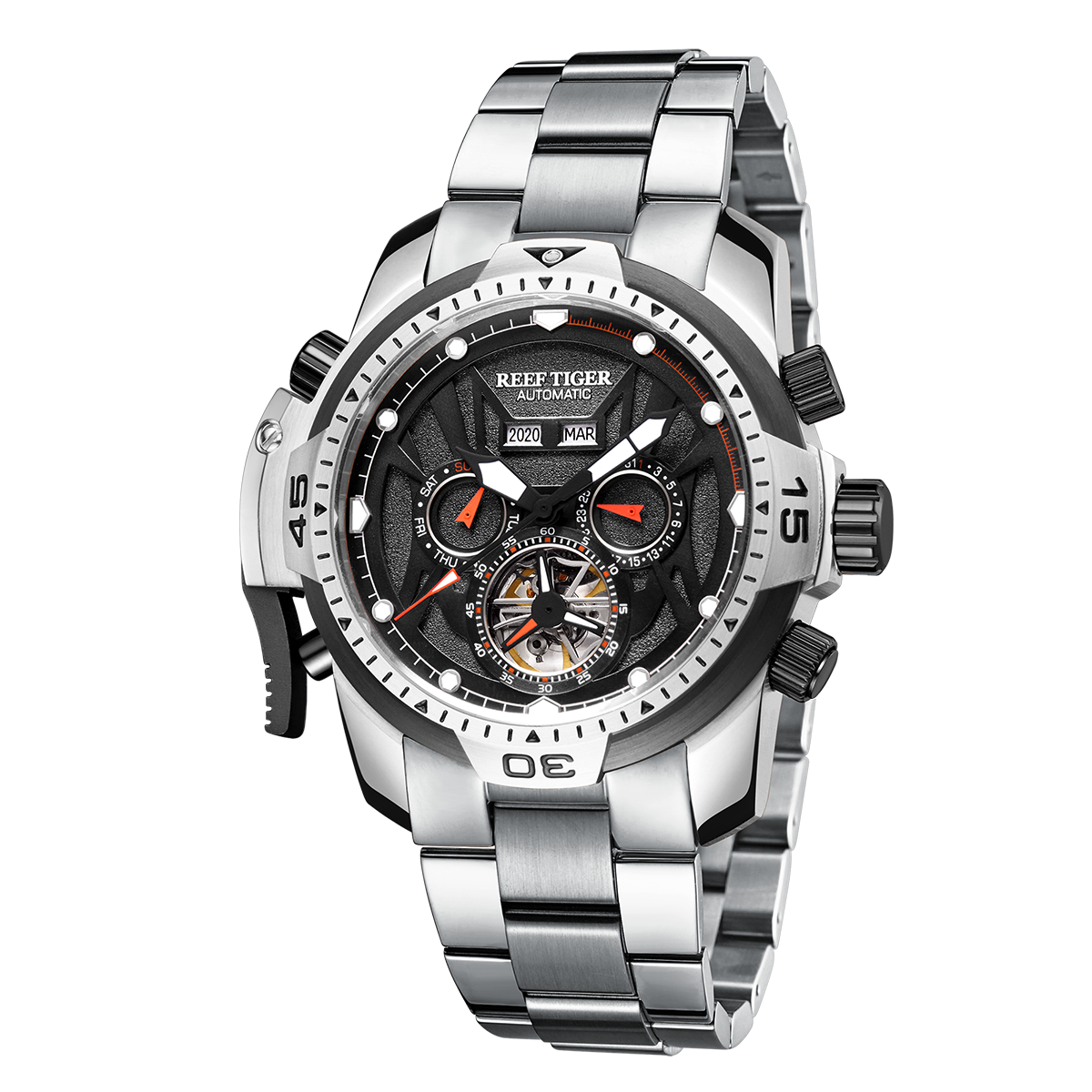 Reef Tiger Men's Aurora Transformers Skeleton Automatic Mechanical Watch image 7