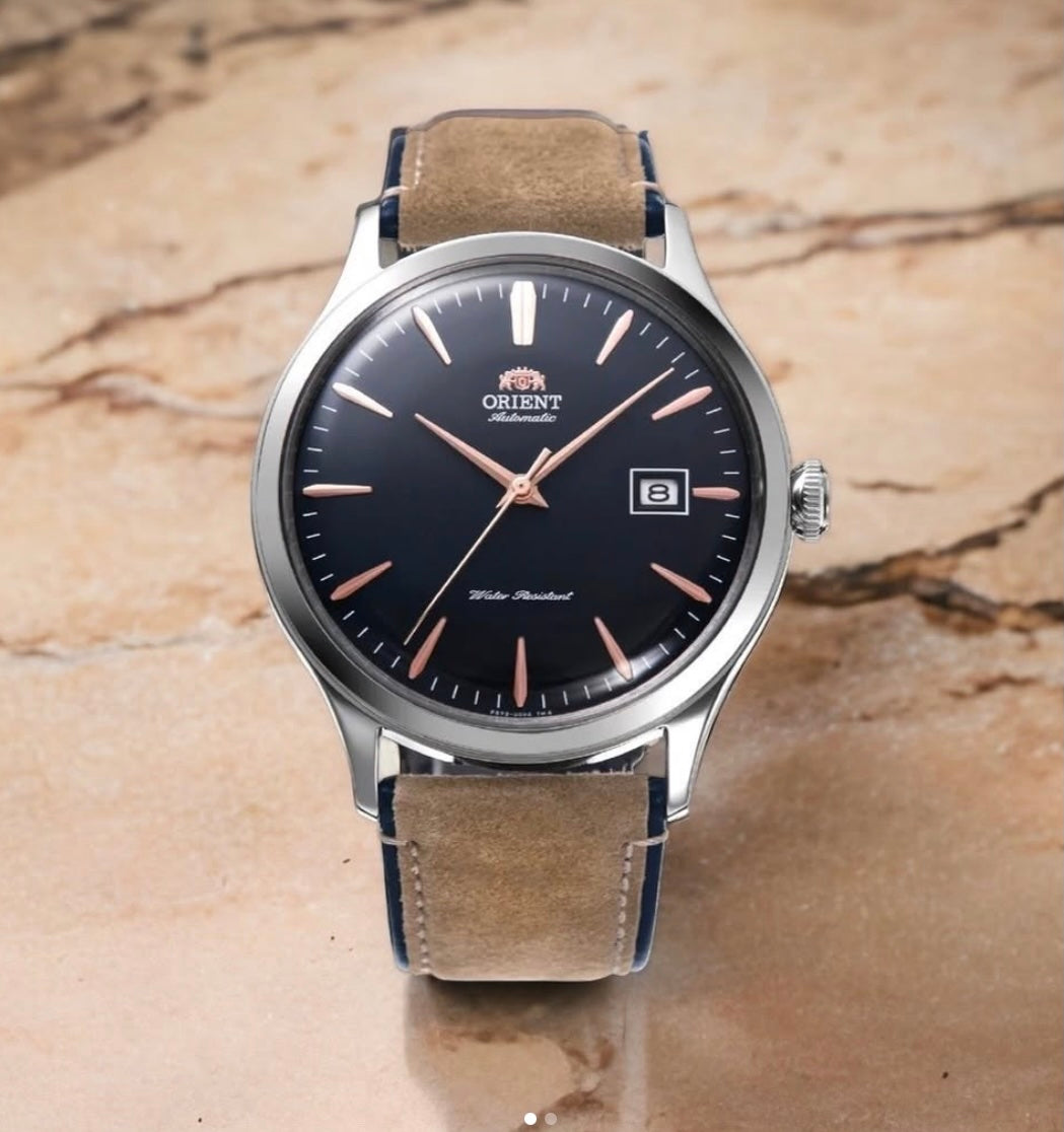 ORIENT Men's Automatic Bambino Leather Watch RA-AC0P02L image 2