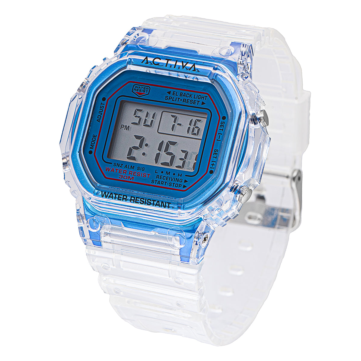 INVICTA x ACTIVA Men's Digital 45mm Watch Translucent