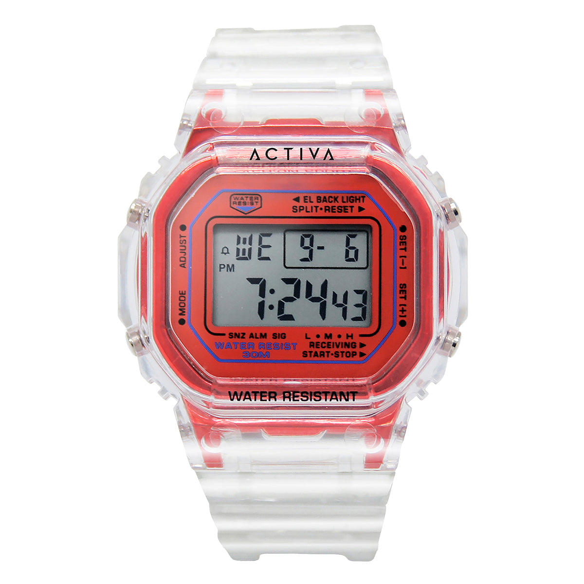 INVICTA x ACTIVA Men's Digital 45mm Watch Translucent