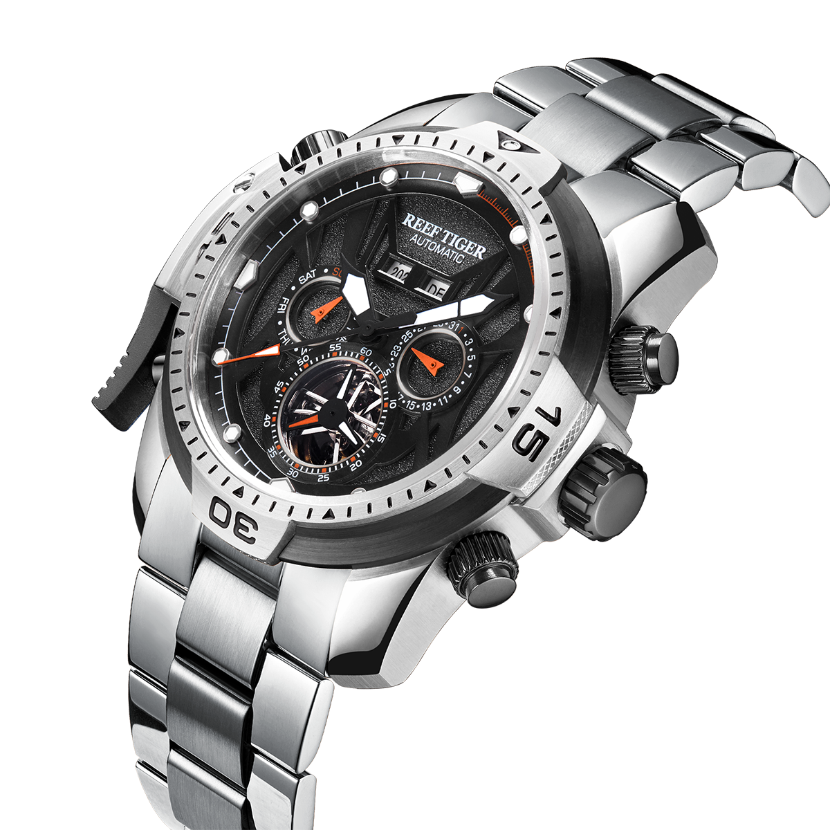 Reef Tiger Men's Aurora Transformers Skeleton Automatic Mechanical Watch image 7