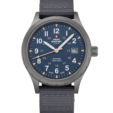 Swiss Military SM34108.05 – Classic Army Style Watch Blue Canvas image 0