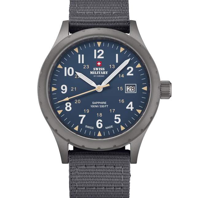 Swiss Military SM34108.05 – Classic Army Style Watch Blue Canvas image 0
