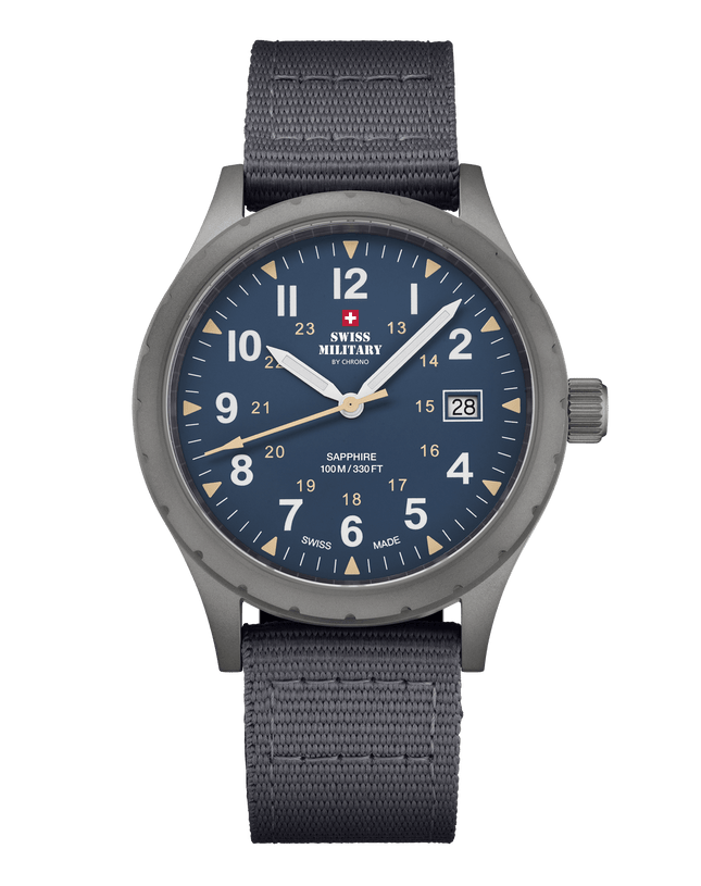 Swiss Military SM34108.05 – Classic Army Style Watch Blue Canvas image 0
