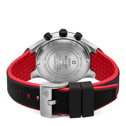 Swiss Military Speed Chronograph Watch – Black Red Rubber | SM34115.06 image 2