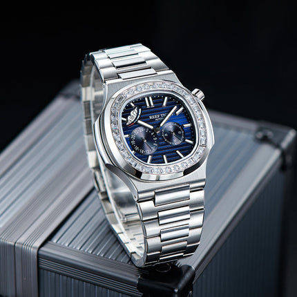 Reef Tiger Men's Peak 44mm Square Crystal Bezel Automatic Watch RGA2019 image 2