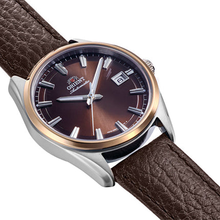 ORIENT Men's Stretto 38.5mm Automatic Watch RA-AC0R03Y Brown Leather image 1