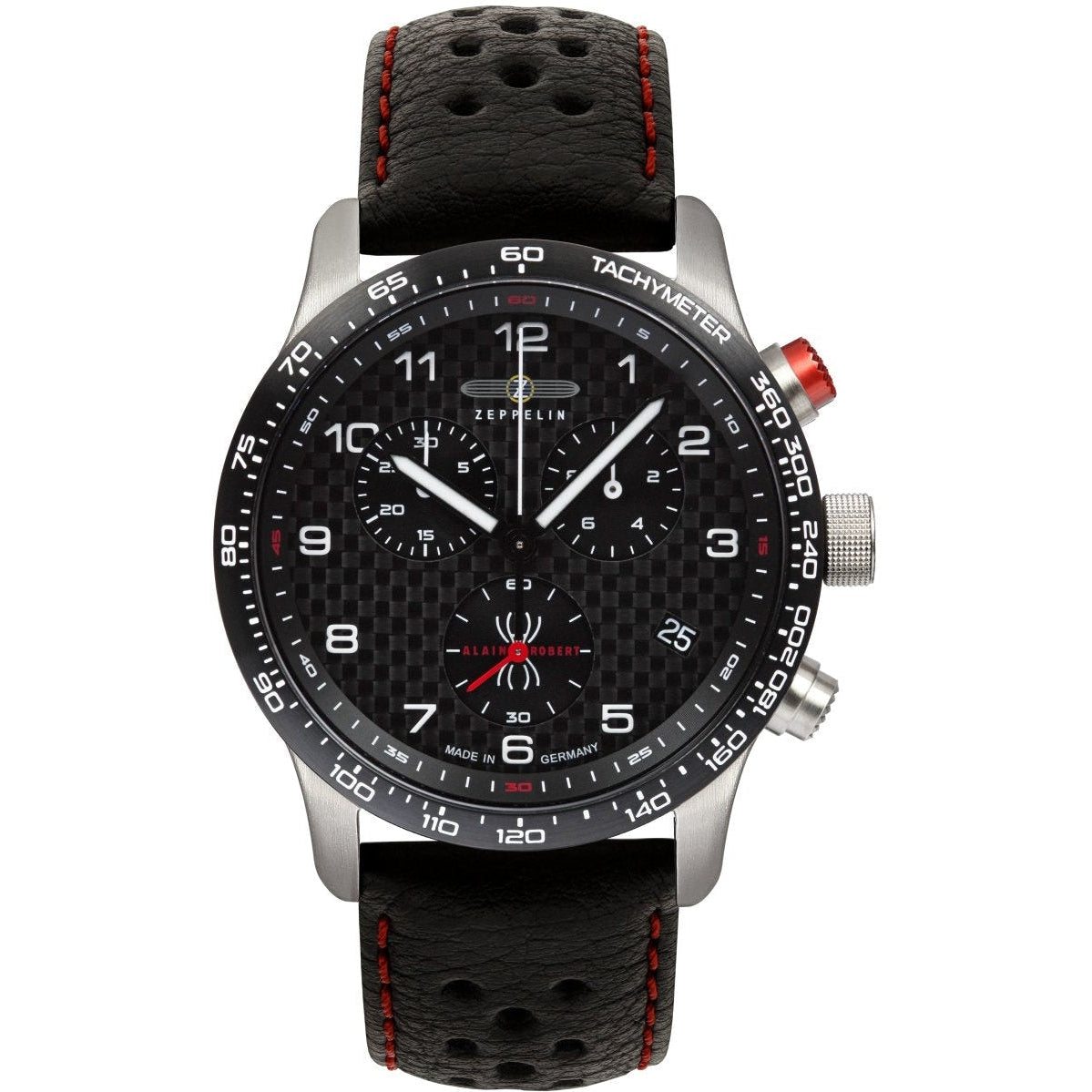 ZEPPELIN Men's ALAIN ROBERT "French Spider-Man" Limited Edition Chronograph 72944 Leather Watch image 0