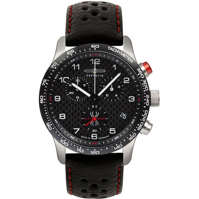 ZEPPELIN Men's ALAIN ROBERT "French Spider-Man" Limited Edition Chronograph 72944 Leather Watch image 0
