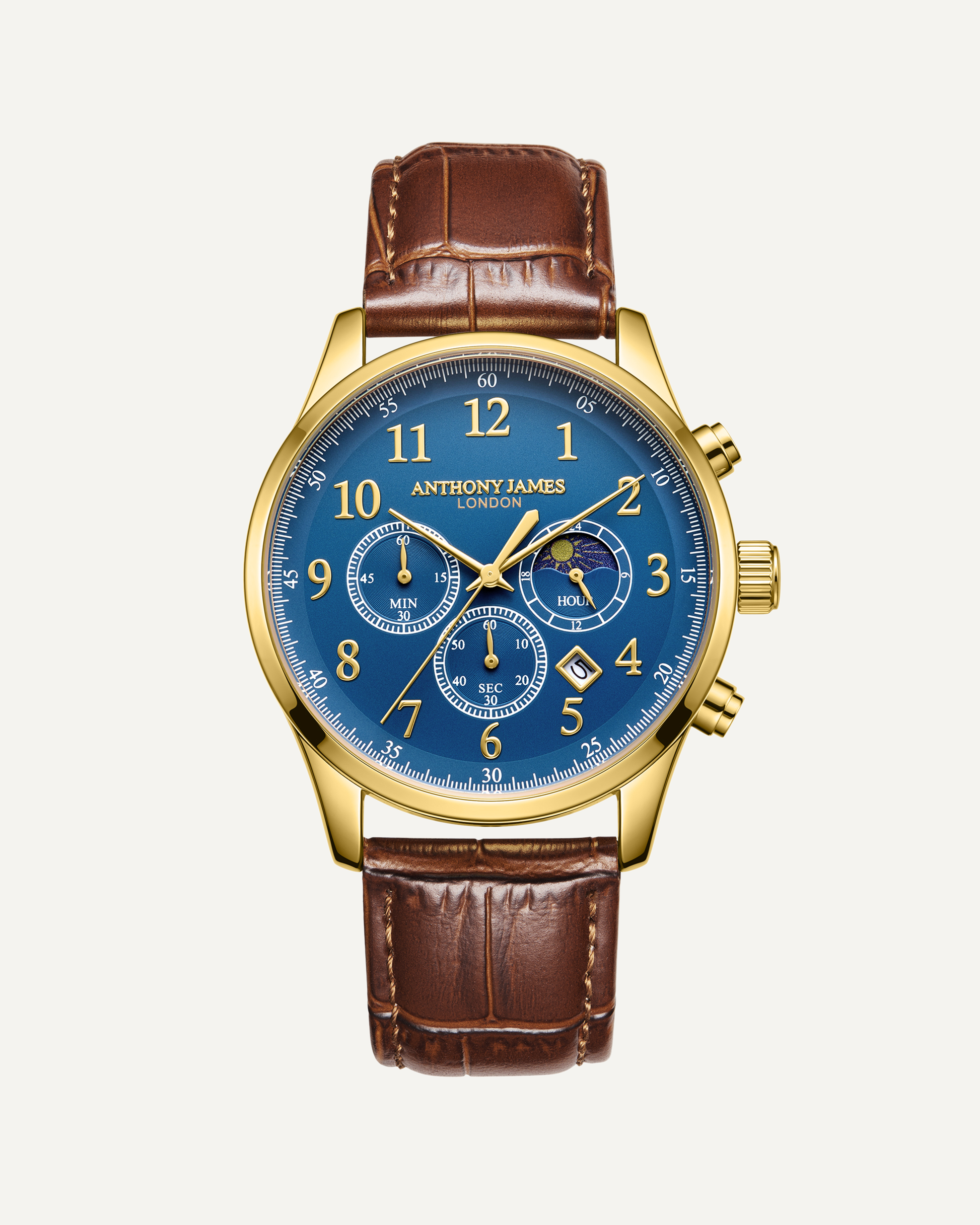 Moonphase Chronograph Gold Blue image 0
