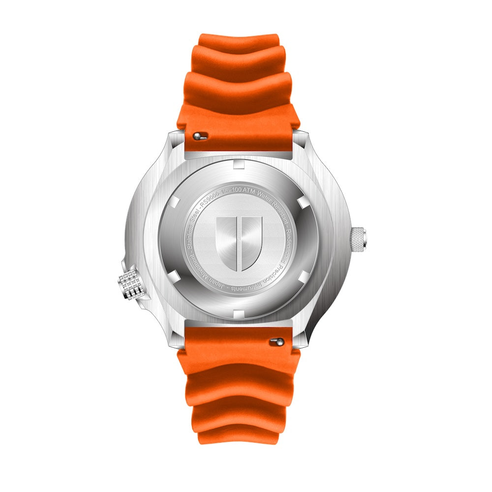 RIEDENSCHILD PRECISION INSRUMENTS GERMANY Divers Taucheruhr 1000m Helium Valve Watch Orange image 5