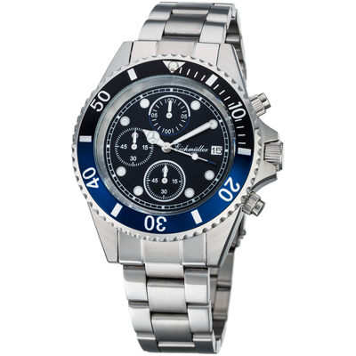 EICHMULLER since 1950 Diver Chrono 20ATM Silver/Blue Watch image 0