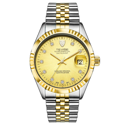 TEVISE Classic Automatic Calendar Two Tone/Gold Watch image 0