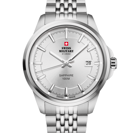 Swiss Military SM34104.02 – Classic Steel Watch for Men image 0