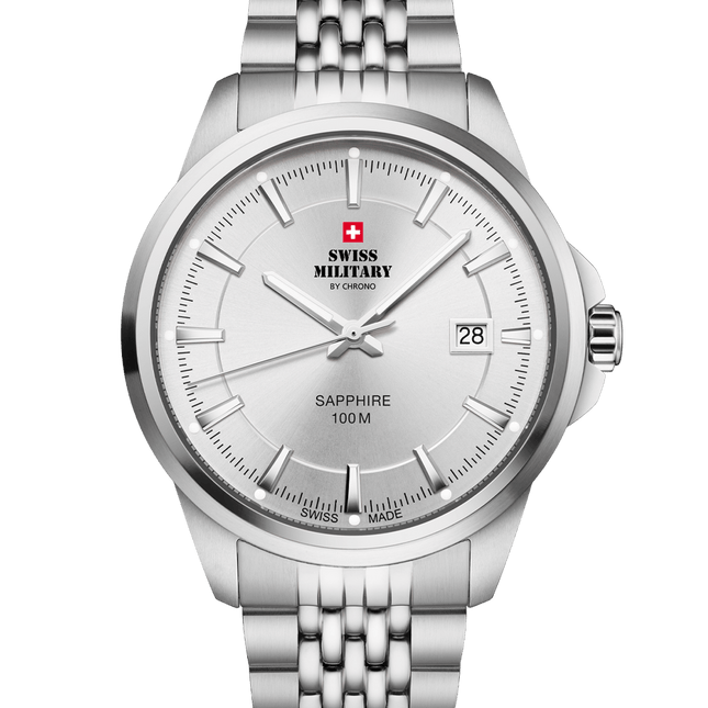 Swiss Military SM34104.02 – Classic Steel Watch for Men image 0