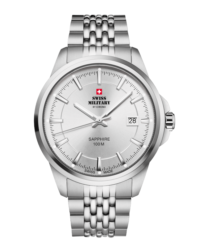 Swiss Military SM34104.02 – Classic Steel Watch for Men image 0