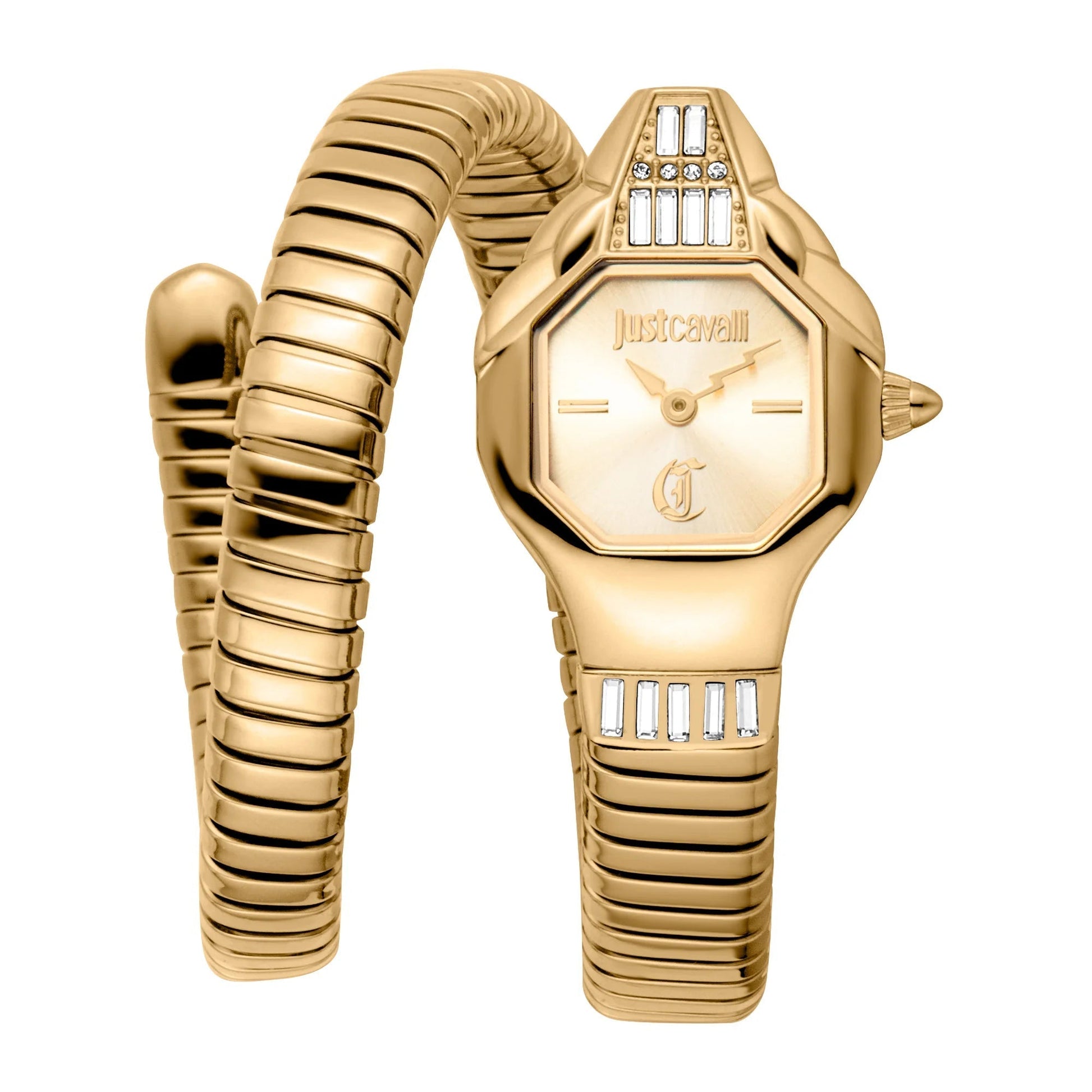 Just Cavalli Signature Snake Brillante Snake Yellow Gold Champagne image 0