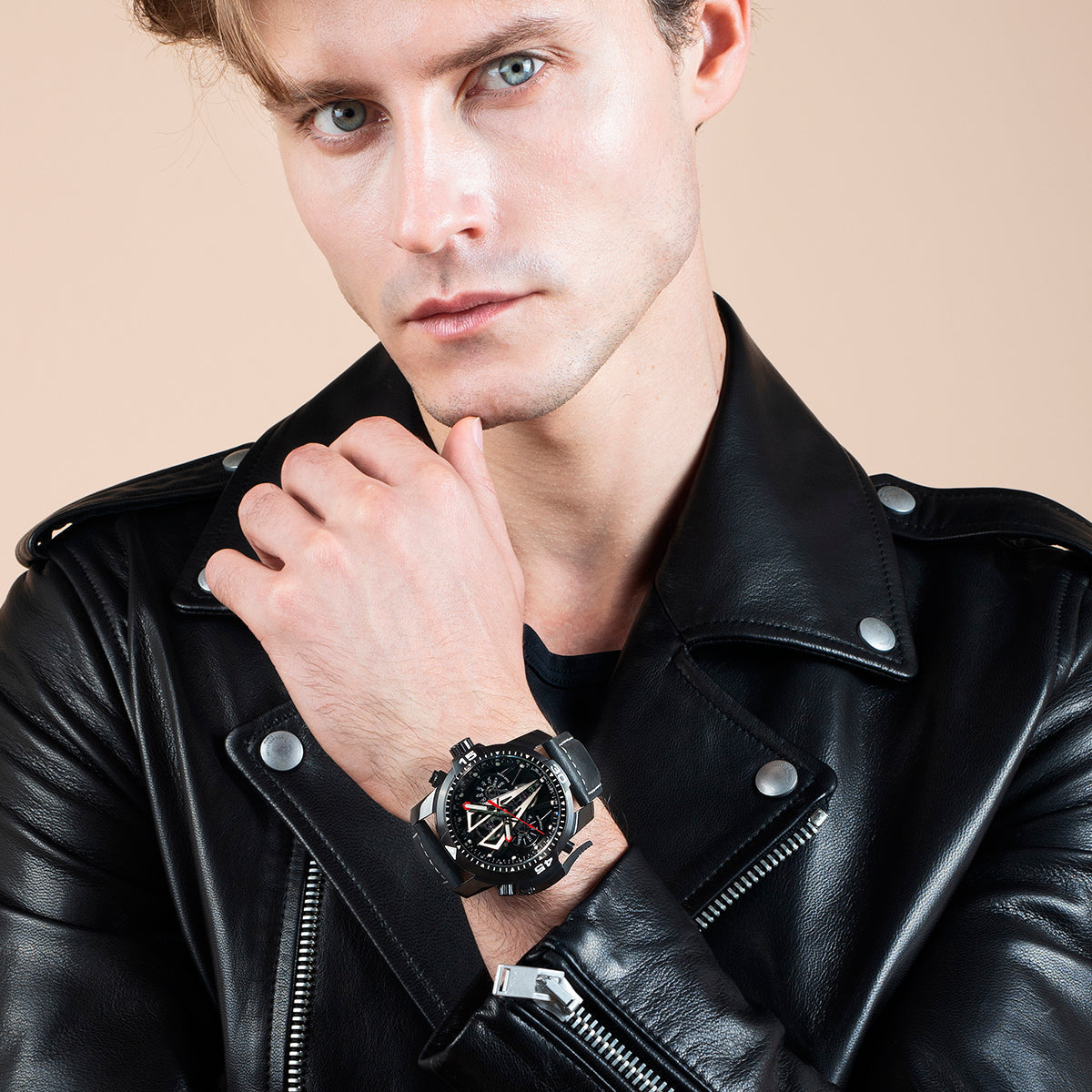 Reef Tiger Aurora Concept 2 Black PVD Automatic Military Sport Watch for Men image 3