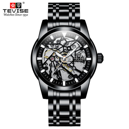 TEVISE Skeleton Classic II Steel Black Edition Watch image 1