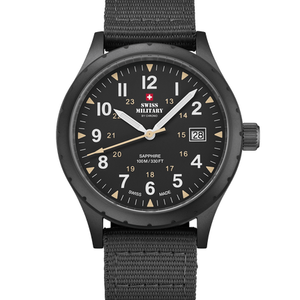 Swiss Military SM34108.06 – Classic Army Style Watch All-Black Canvas image 0