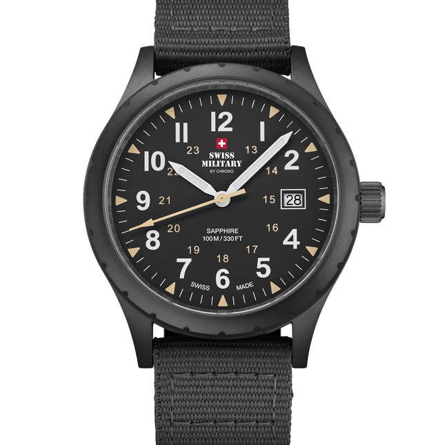 Swiss Military SM34108.06 – Classic Army Style Watch All-Black Canvas image 0