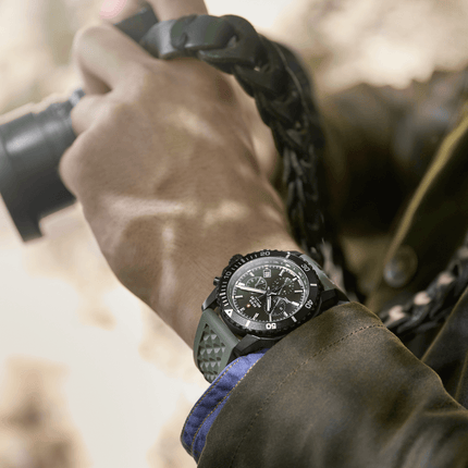 Swiss Military Solar Chronograph – Green, PVD, Rubber | SMS34113.06 image 1