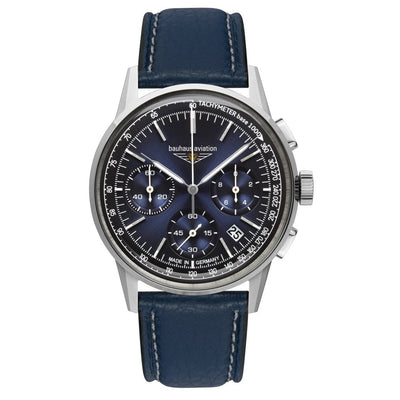 BAUHAUS Aviation Men's Chronograph Leather Watch 23763