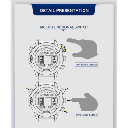 NORTH EDGE Tactical Aqua Scuba Dive Watch Black image 12