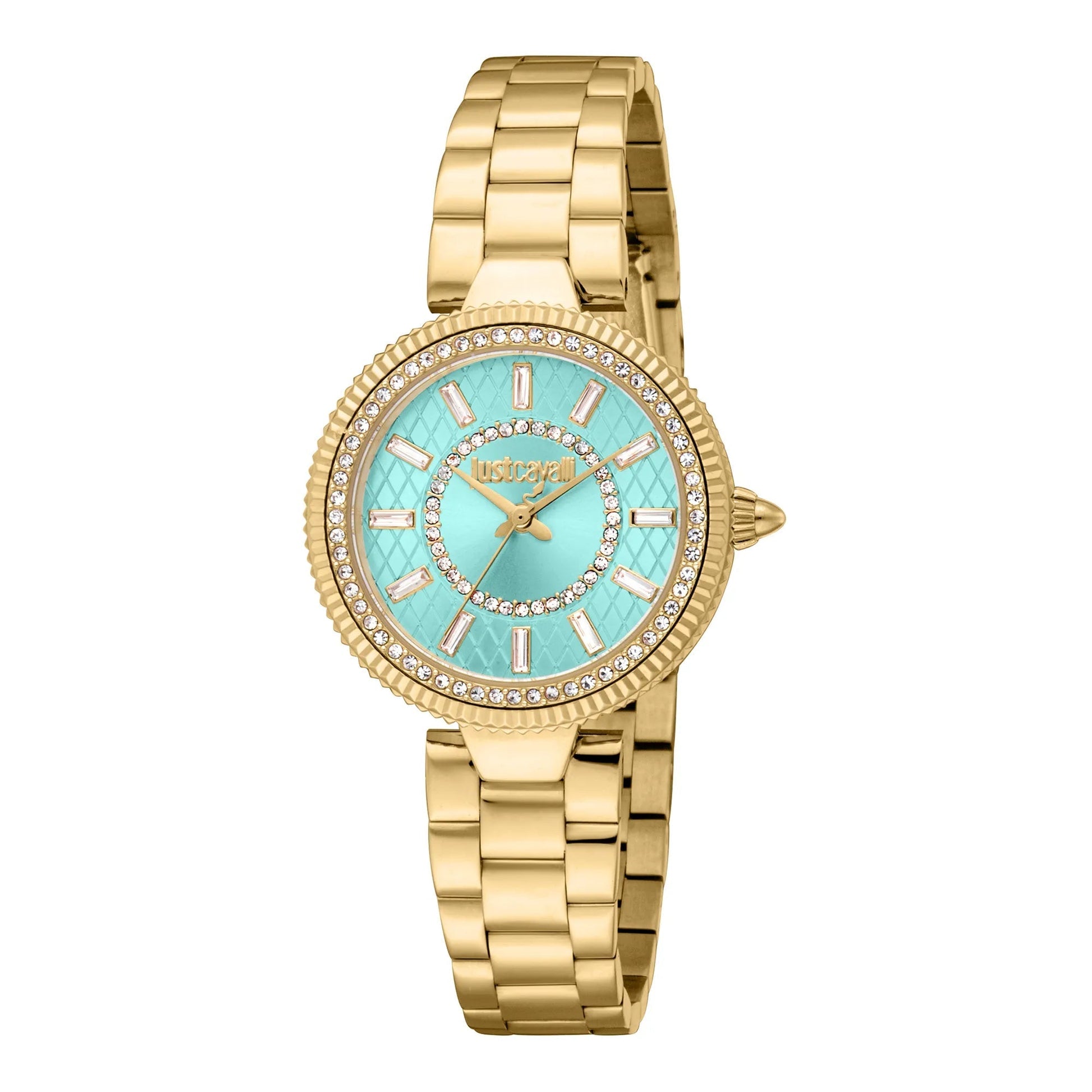 Just Cavalli Glam Chic Ostentatious Yellow Gold Turquoise image 0