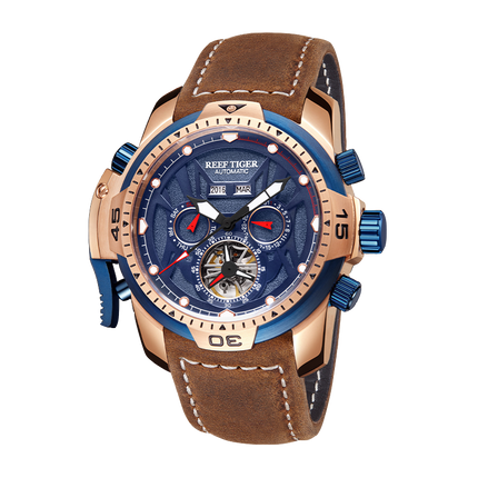 Reef Tiger Men's Aurora Transformers Skeleton Automatic Mechanical Watch image 9
