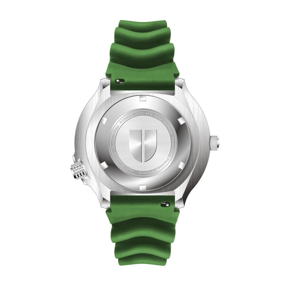 RIEDENSCHILD PRECISION INSRUMENTS GERMANY Divers Taucheruhr 1000m Helium Valve Watch Green image 3