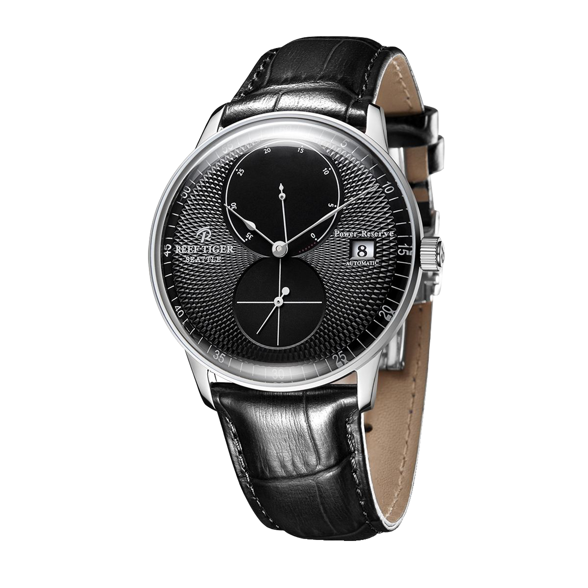 Reef Tiger Men's Seattle Navy 1 Series Automatic Watch - Leather image