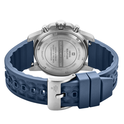 Swiss Military Solar Chronograph – Blue, Rubber | SMS34113.03 image 1