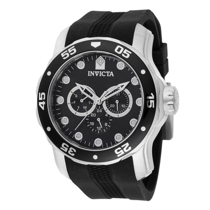 INVICTA Men's Pro Diver Colossus 48mm Chronograph Silicone Watch Silver/Black image 0